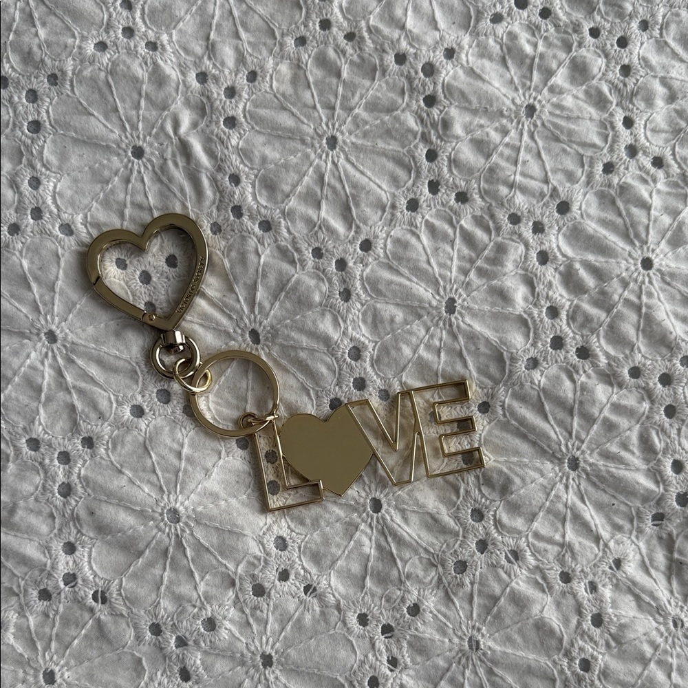 Victoria Secret Gold Heart Love Keychain